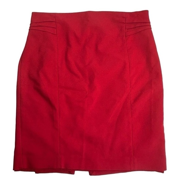 Express Women's Red Pencil Skirt Size 10 Knee Length Solid - Picture 1 of 11